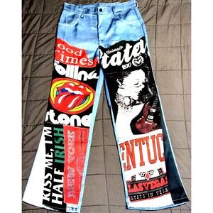Graphic Print Straight Leg Pants